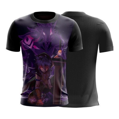 Blusa Camisa Genshin Impact Arte Dark Razor Lobo G2174