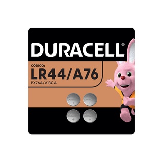 Pilha Moeda LR44 / A76 Duracell com 4 Unidades