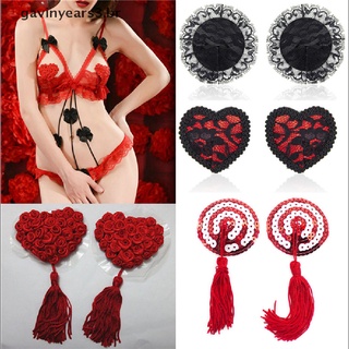 [GAV] 1 Par Lingerie Feminina Sexy Lantejoulas Tassel Coração Em Forma De Soutien De Mamilo Capa