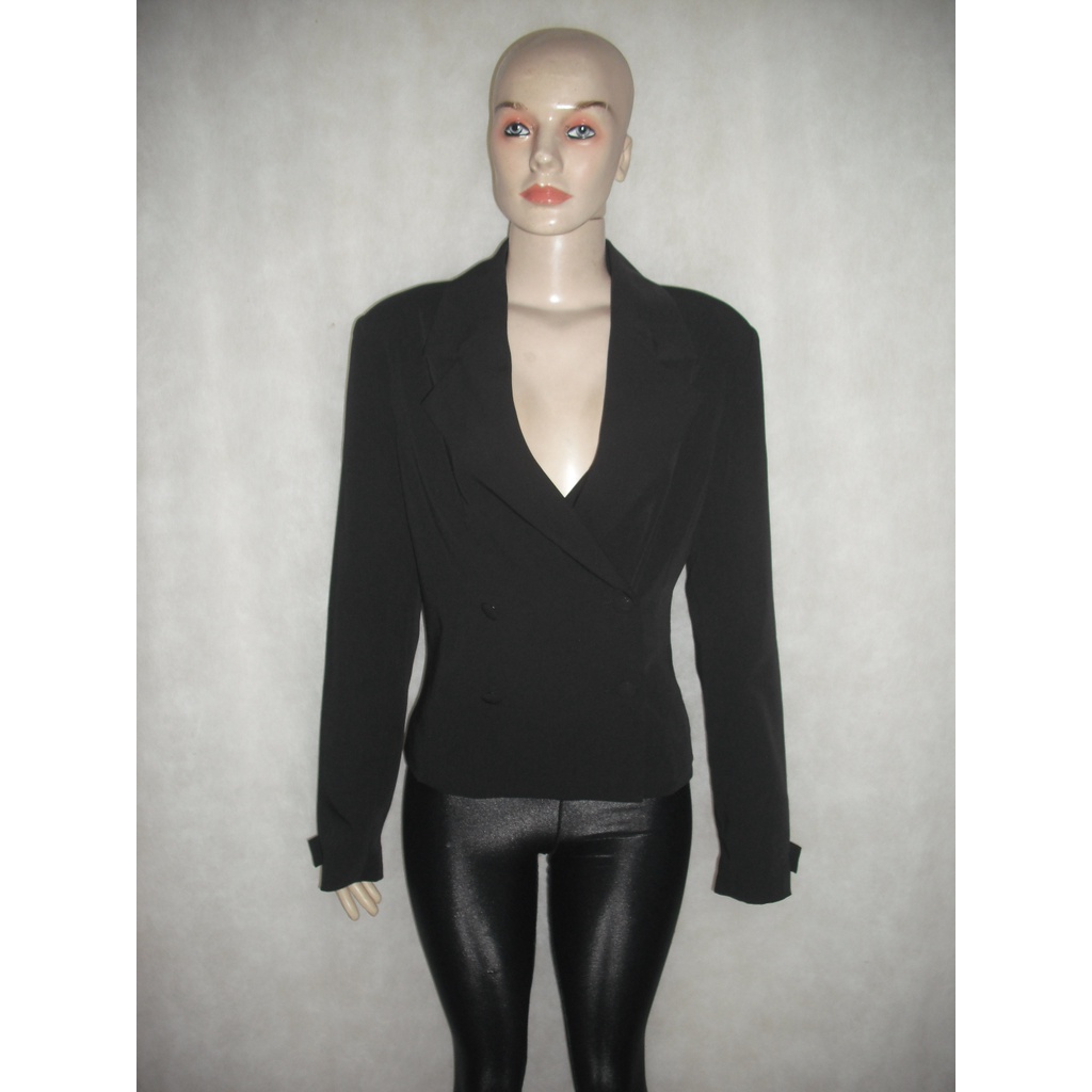 Casaco blazer preto barreds forrado p 38 usado bom estado