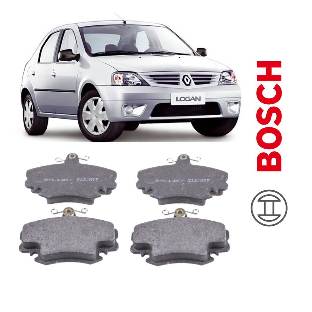 Jogo de Pastilha Freio Dianteira Original Bosch Renault Logan 2008 a 2013