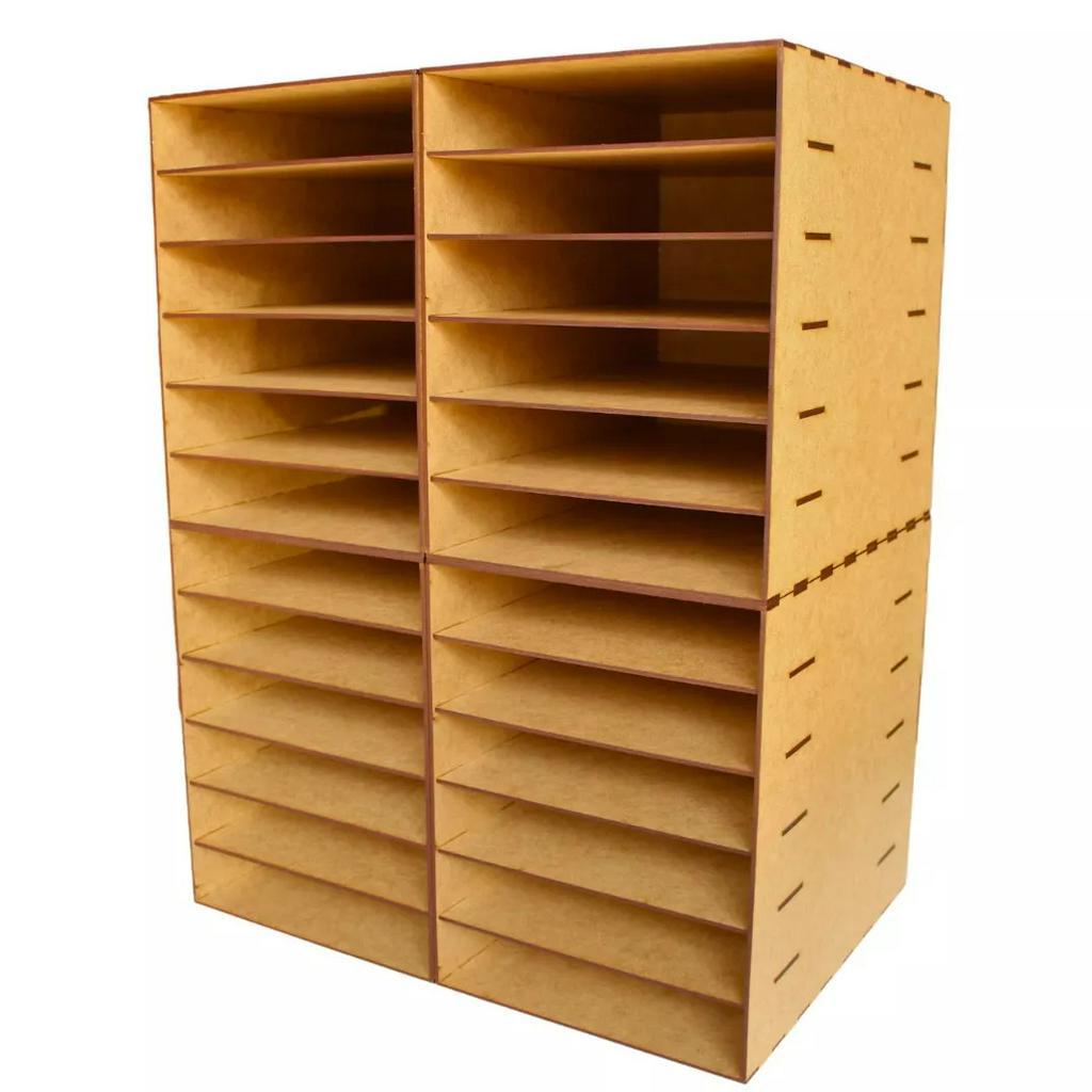 Kit 4 Organizadores Mesa De Escritório Papel Sulfite Documentos A4 PedTEC 3mm cru em Oferta na Shopee