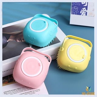 Esponja De Silicone Para Banho Com Dispenser Shampoo Sabonete Escova Crianças Adultos e Pets