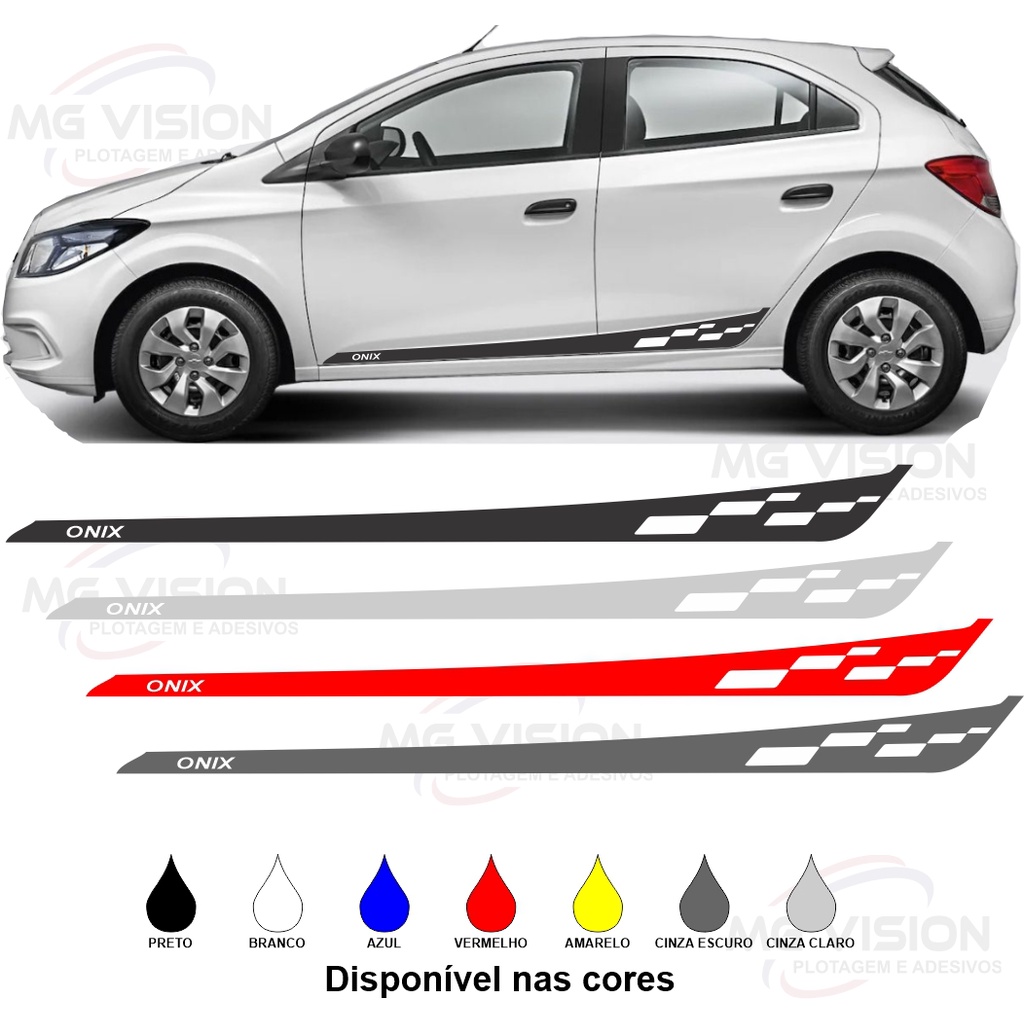 Adesivo faixa lateral do carro Chevrolet onix e 2013 / 2020 — imagem 2 de 2