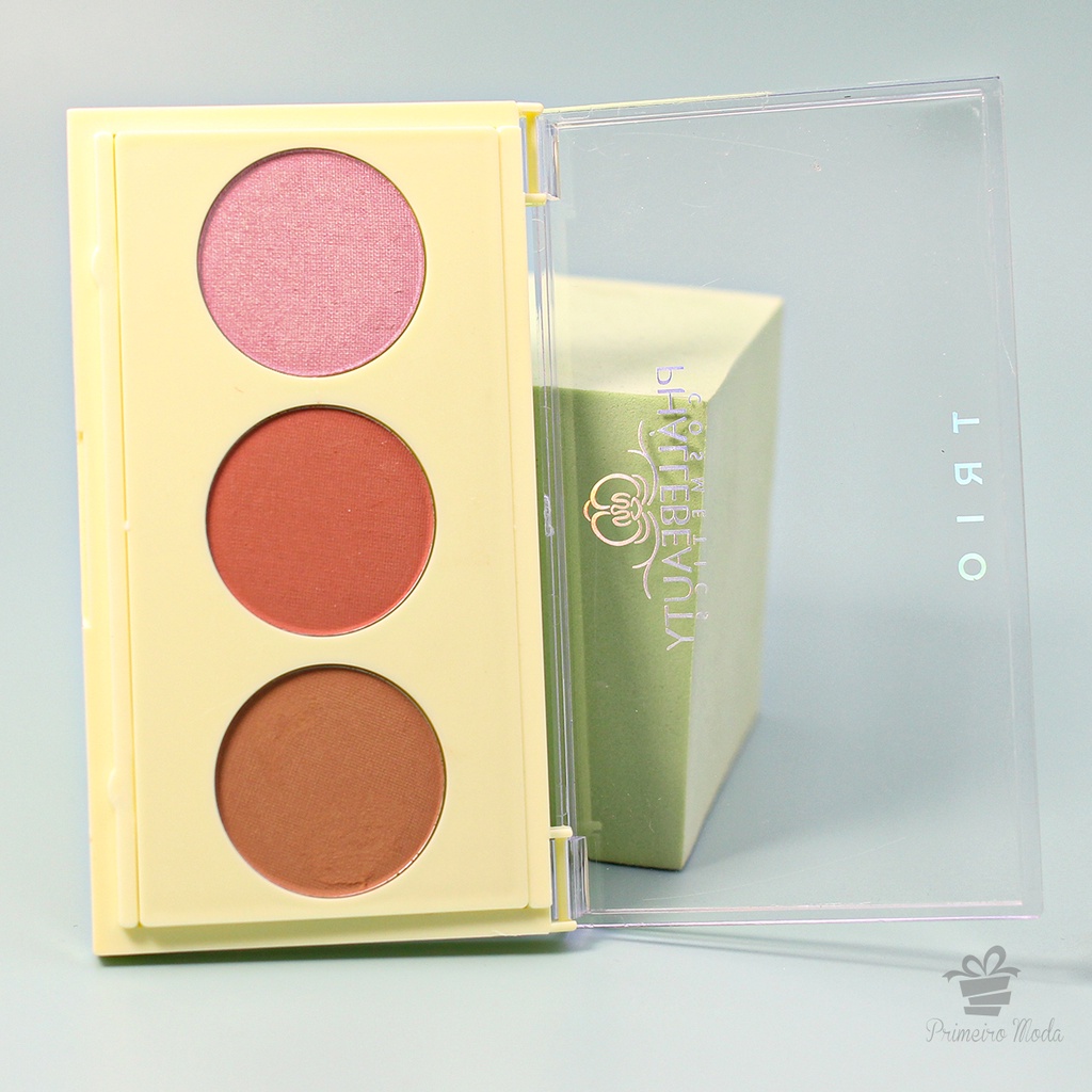 Paleta Trio Contorno , Iluminador e Blush PhálleBeauty PH0321
