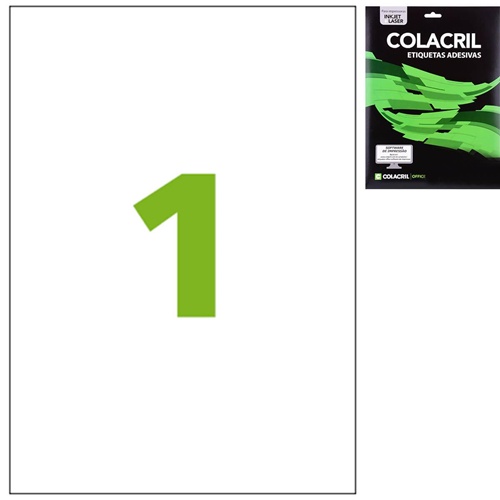 Etiqueta Adesiva Colacril  CA4367 210X297mm pacote 100 folhas em Oferta na Shopee