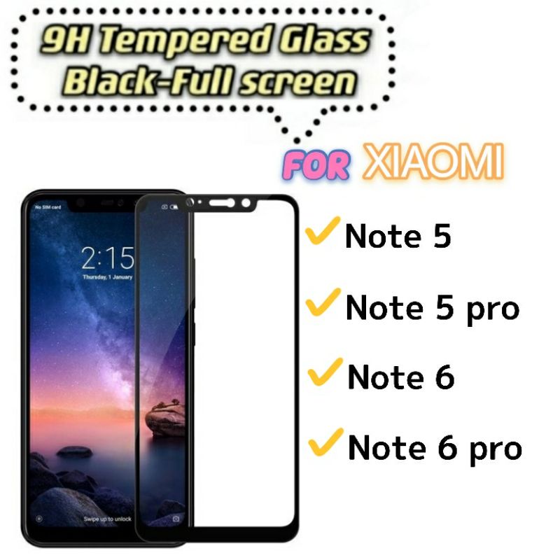 Xiaomi Note 5 6 Pro 5pro 6Pro Lite séries da alta proteção Anti Queda Película De Vidro 3D 6D 9D