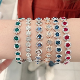 Swarovsk_i Pulseira Colar De Cristal De Diamante Austríaco Conjunto De Pulseiras De Aniversário De Senhoras s802