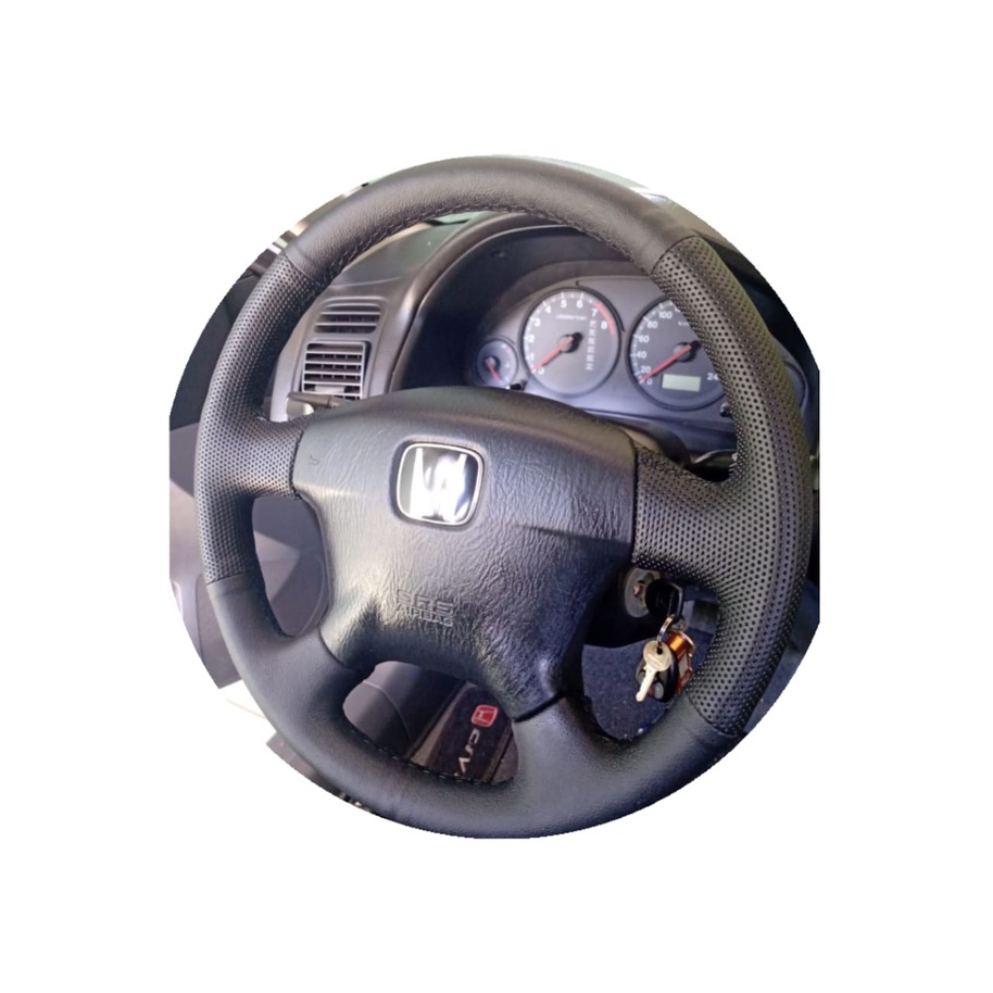 Capa de Volante Costurada Premium Honda Civic 2001 A 2006 em Oferta na Shopee