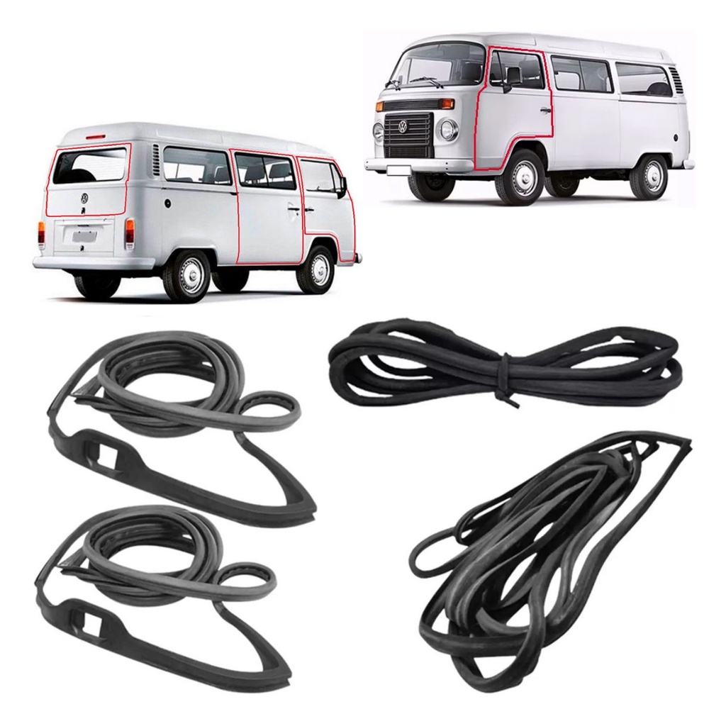Jogo Completo Borracha Original Porta Kombi 75 A 13 em Oferta na Shopee