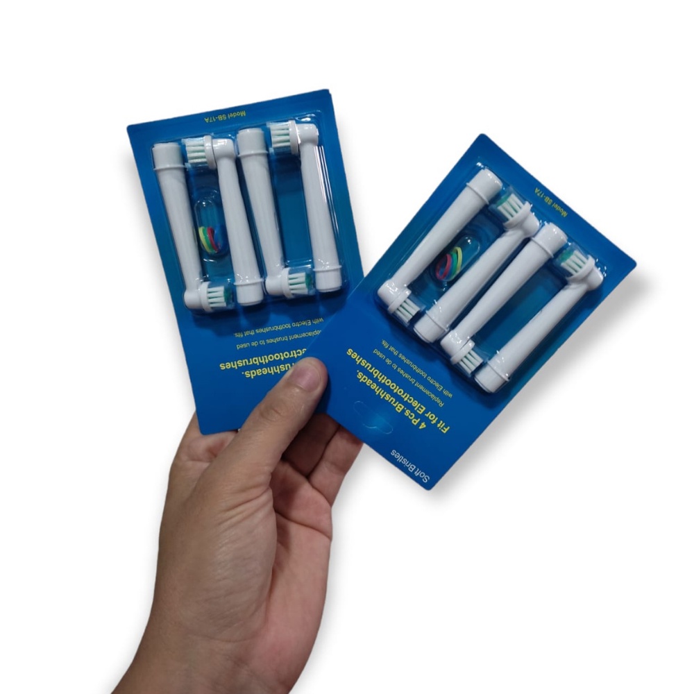 Refil escova elétrica oral b braun kit com 8 unidades em Oferta na Shopee