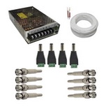 Kit Completo Cabo Coaxial Cftv + Acessórios Para 4 Câmeras em Oferta na Shopee