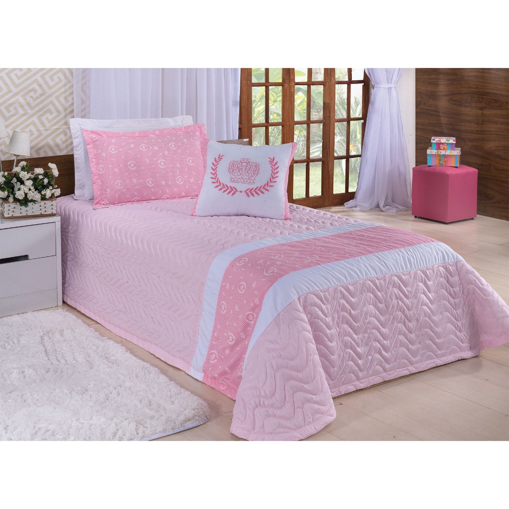 colcha solteiro principe e princesa | Shopee Brasil