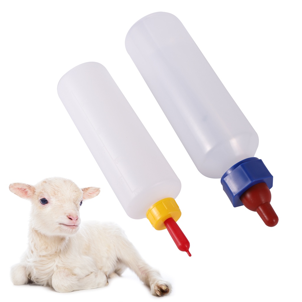 400ml/500ml Garrafa De Ordenha De Cordeiro Bebedor De Mamilo Plástico Leitão Ovelha Cabra Alimentação Waterer Equipament