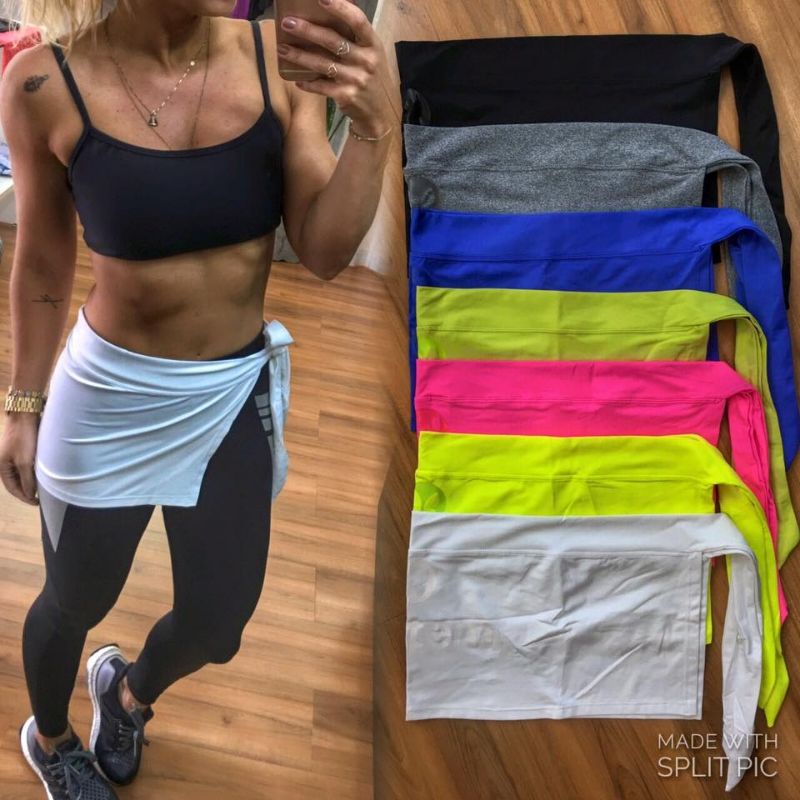 Tapa Bumbum fitnes  Veste Legging Esport Ginastica Fitness Verão Crossfit Roupa Academia Saia cores