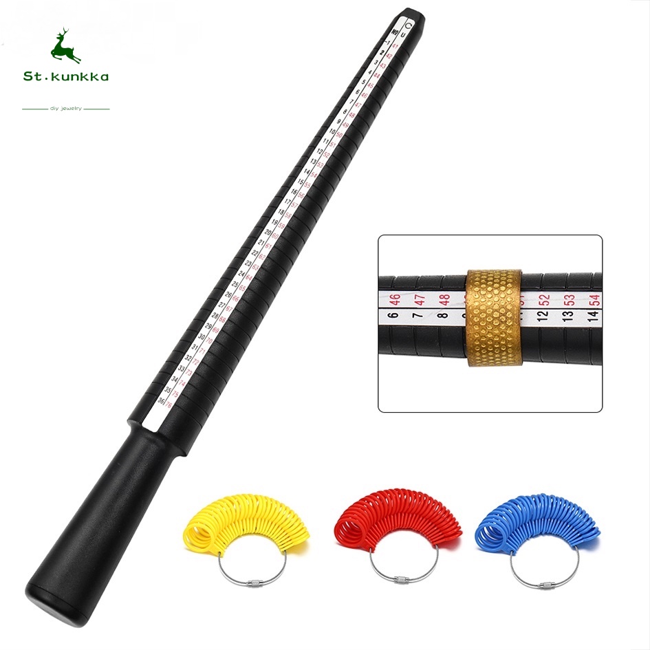 Medidor de Anel Profissional Tamanhos A-Z EUA/UK com Bastão para DIY Joias