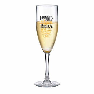 Taça de Champagne Frases Divertidas Economize Bourbon 150ml em Oferta na Shopee