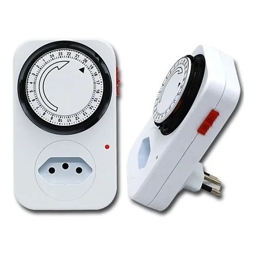 Timer Elétrico Temporizador Analogico De Tomada Bivolt 24 Hs DSQ