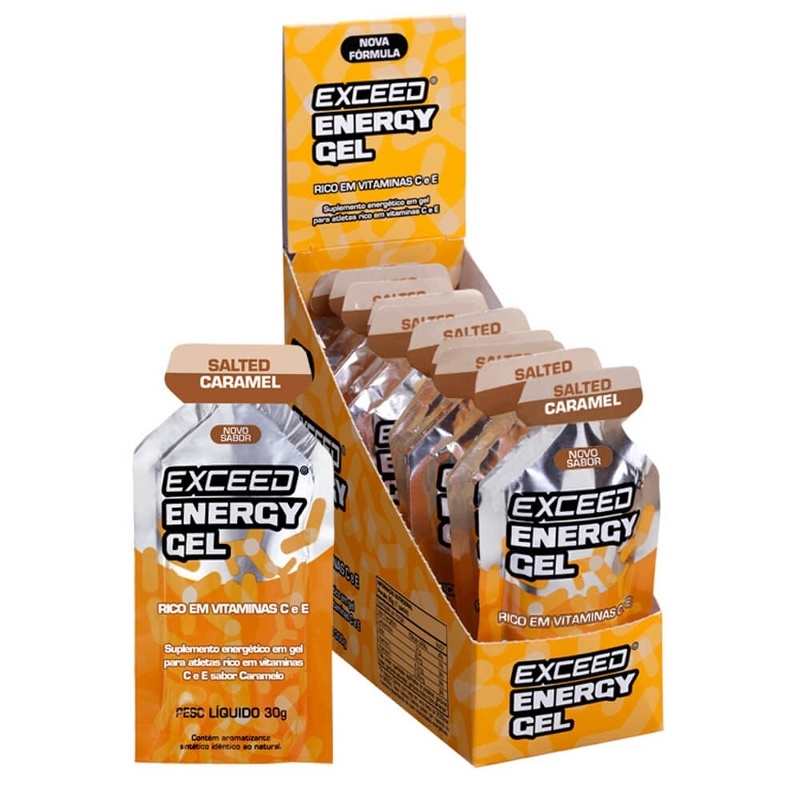 Exceed Energy Gel cx com 10 sachês gel de carboidrato - Escorrega o Preço