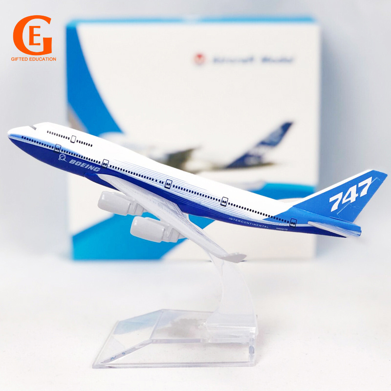 Boeing 747 B747 Aeronave Modelo Diecast Metal Avião Static Decoration Toy 16CM em Oferta na Shopee