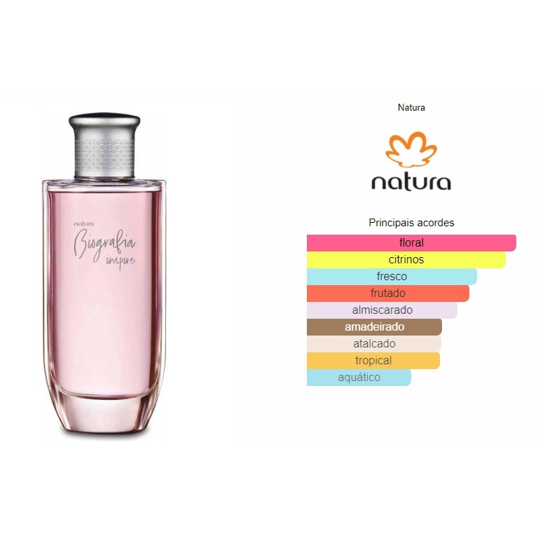 Perfume Biografia Inspire Natura Feminino - 100ml Original e Lacrado |  Shopee Brasil