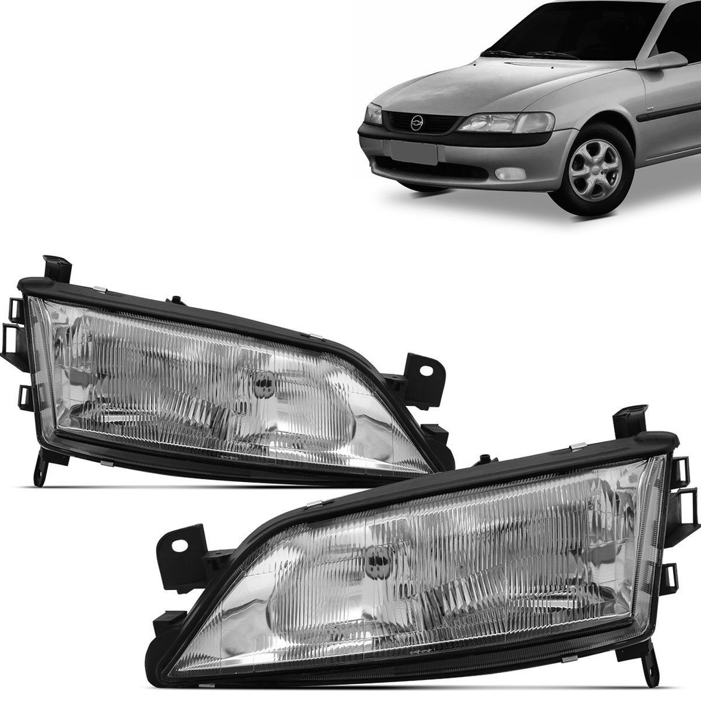 Farol Vectra 1996 1997 1998 1999 Foco Duplo Cromado em Oferta na Shopee