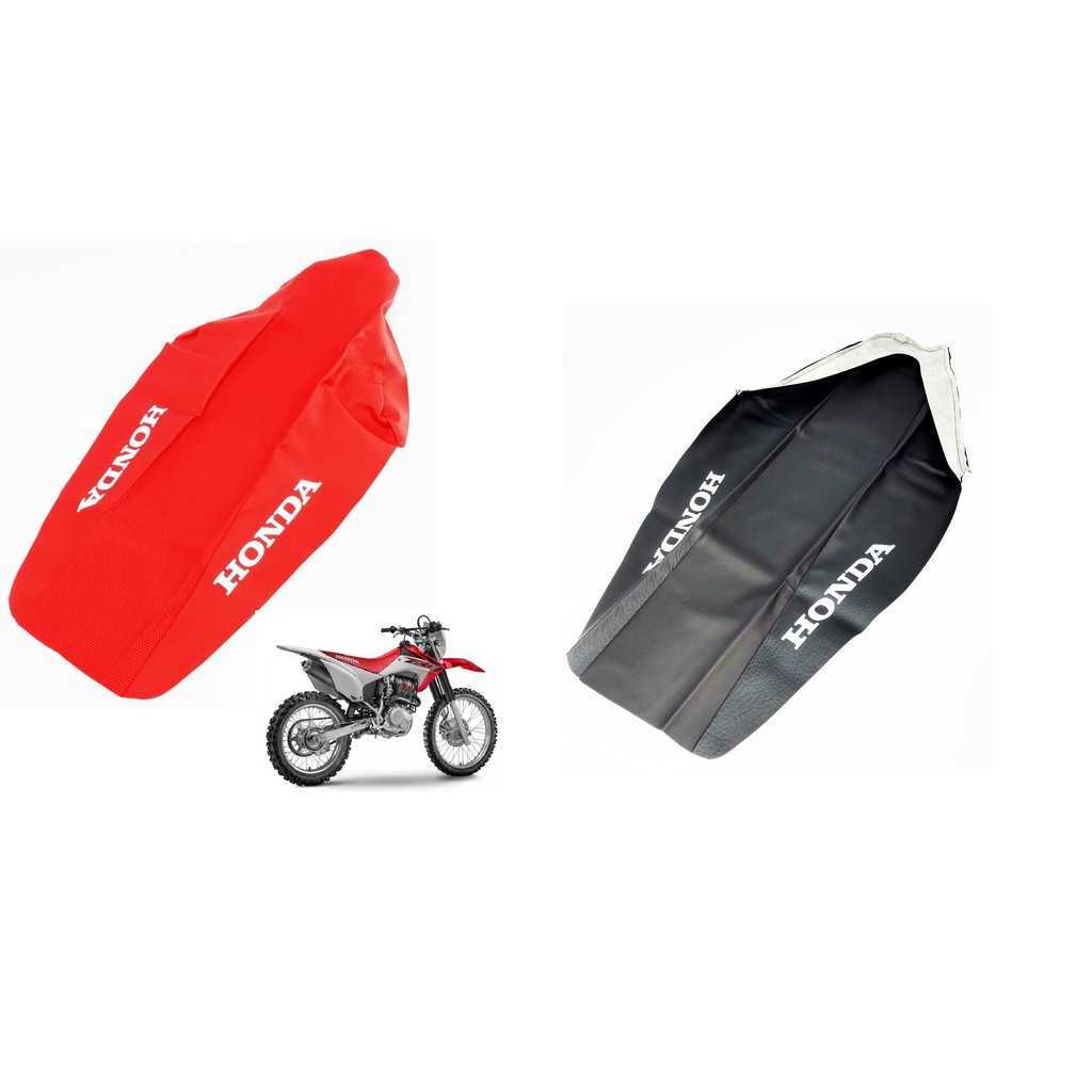 Capa do Banco No Modelo Original Com Escrita Honda Crf 150 / Crf 230 / Crf 250 / Crf 450 - Vermelho / Preto