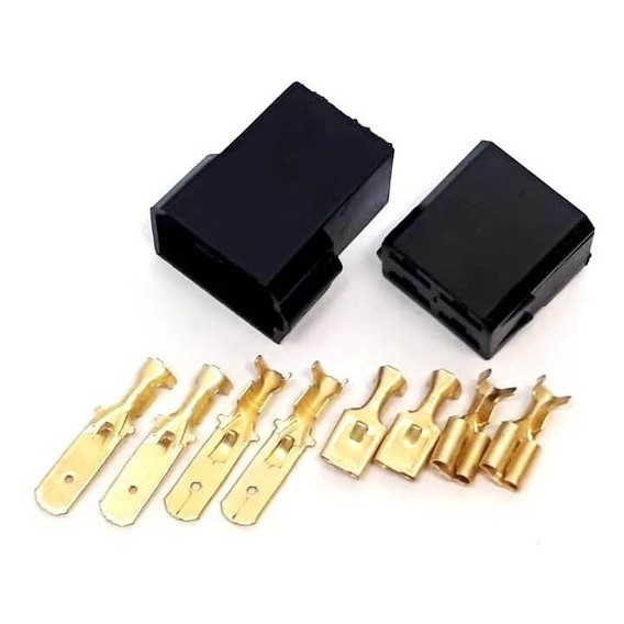Conjunto Conector emenda 4 Vias Plug Para Caixa de som grave voz corneta  (macho E Fêmea)