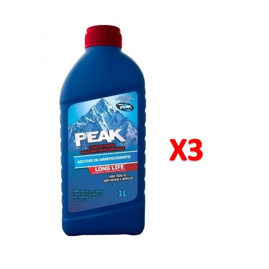 3 Aditivo de Radiador Arrefecimento Peak Orgânico Long Life