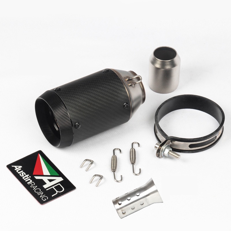 Ponteira De Escape Austin Racing Carbono Sc | Shopee Brasil