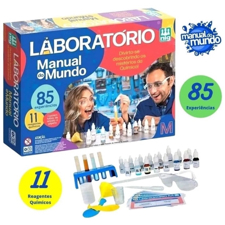 Laboratório Manual Do Mundo C/ 85 Experiências Infantil Brincadeira De ...