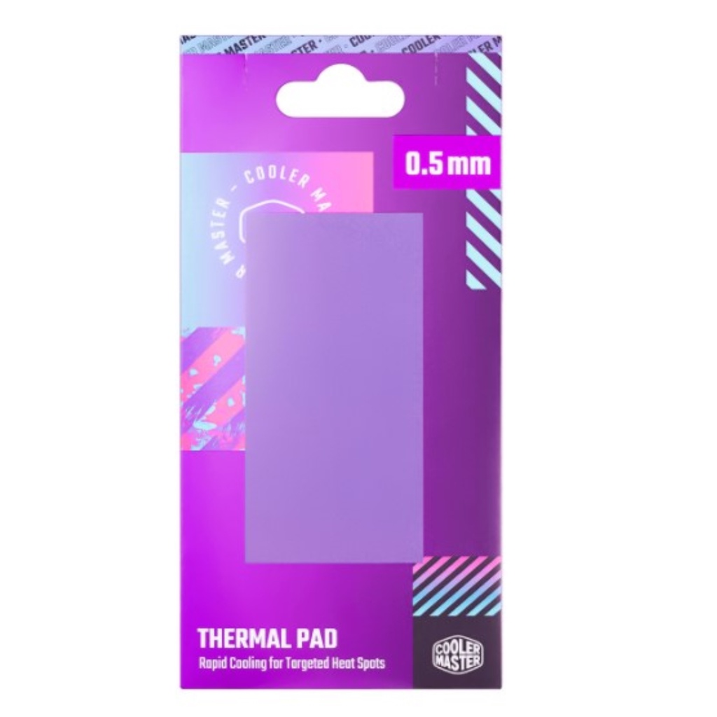 Thermal pad Cooler Master 0.5x95x45mm Condutividade 13.3 W/M.K Dupla Face Roxo