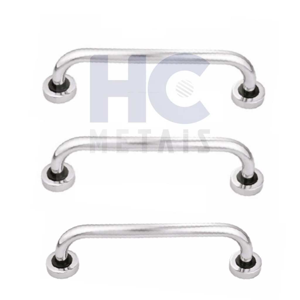 Kit 3 Barras De Apoio Alumínio 40 Cm  + Kit Instalação