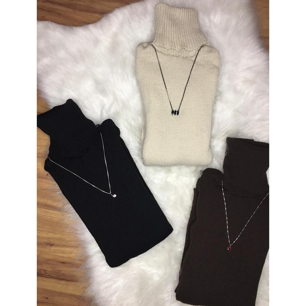 Cacharrel de Lã blusa tricot gola alta canelada feminino outono inverno