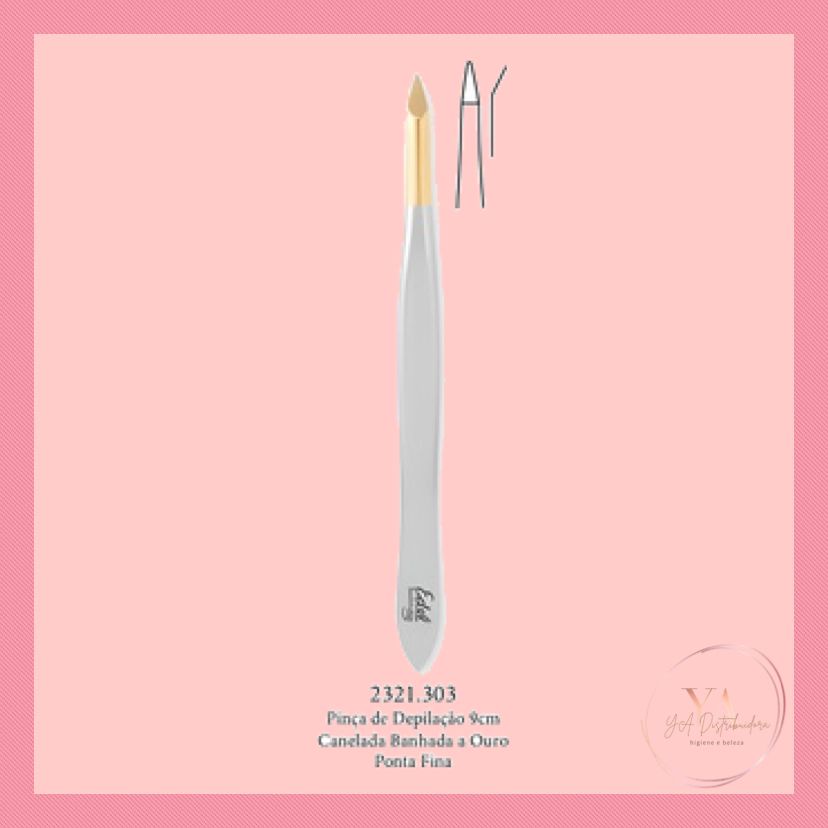 Pinça Edel Solingen Canelada Ponta Fina 9cm ref: 2321.303