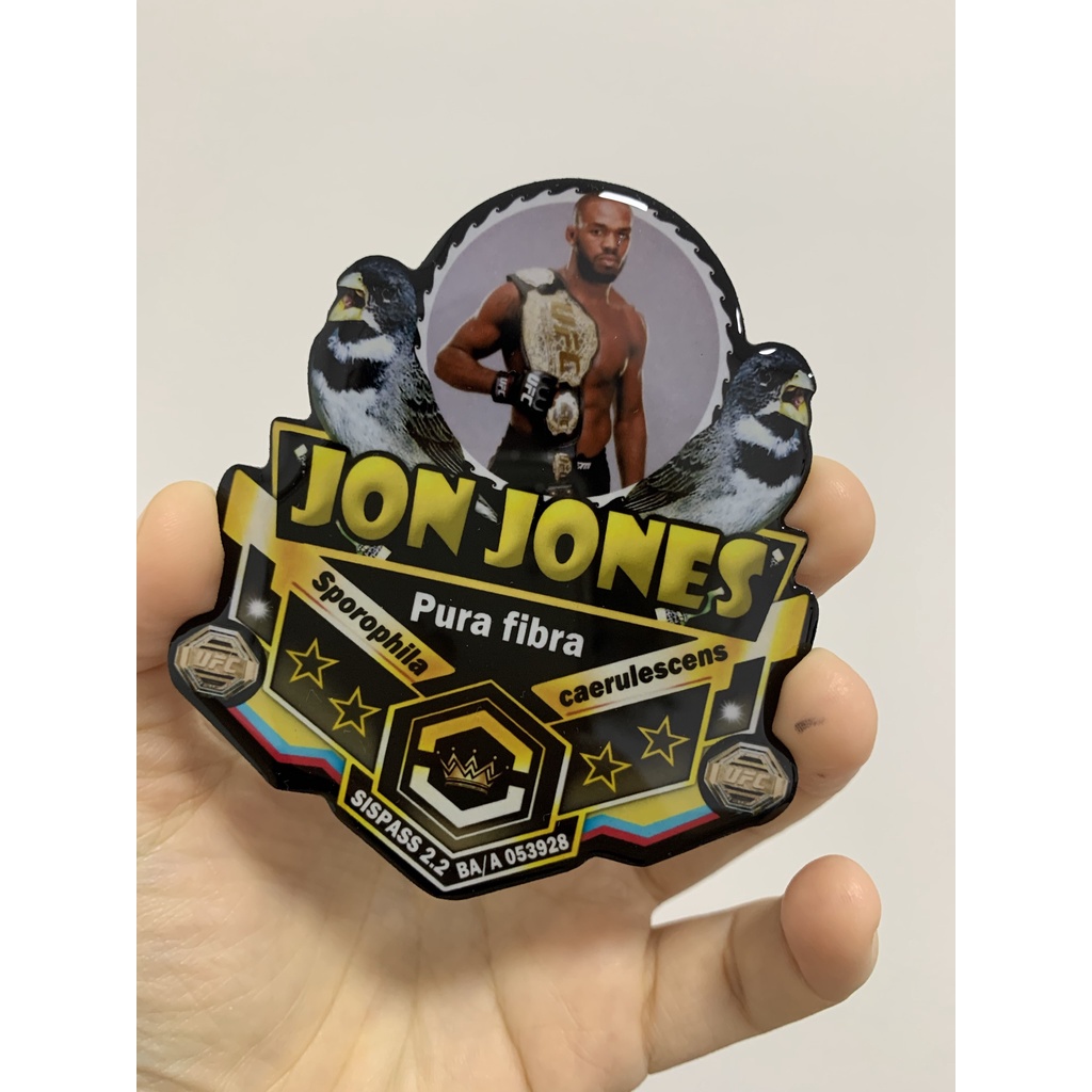Placa de Gaiola Personalizada para Pássaro Resinada jon jones coleiro, trinca, curio, azulão, sibite,  bico veludo, bigodinho, tiziu,tarin, tie sangue, tico tico, pardal