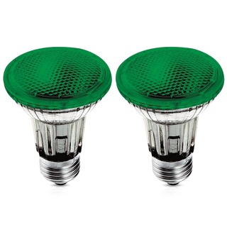 Kit 2 Lampadas Halogena Par20 50W 220V E27 Verde Ourolux