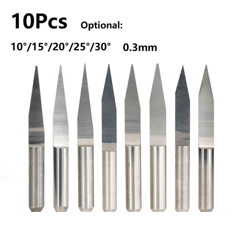 Details about   10pcs Carbide PCB 0.1mm 60 Degree Engraving Bits CNC Router Tool 60 Degrees 