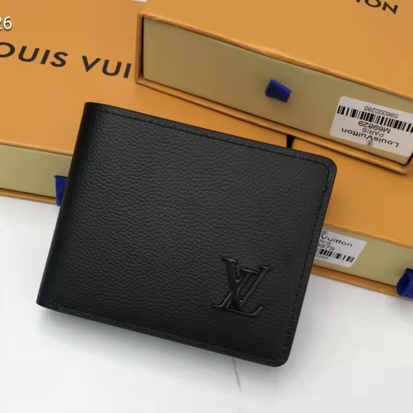 Carteira Masculina Louis Vuitton De Couro Na Caixa