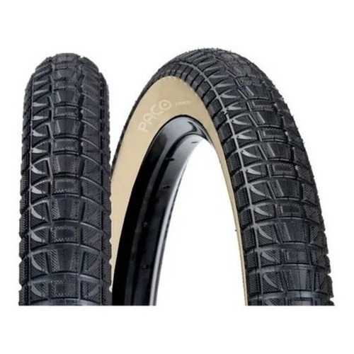 Par Pneu Bmx Aro 20 X 2.25 Paco Rider Bike Balão Faixa Bege