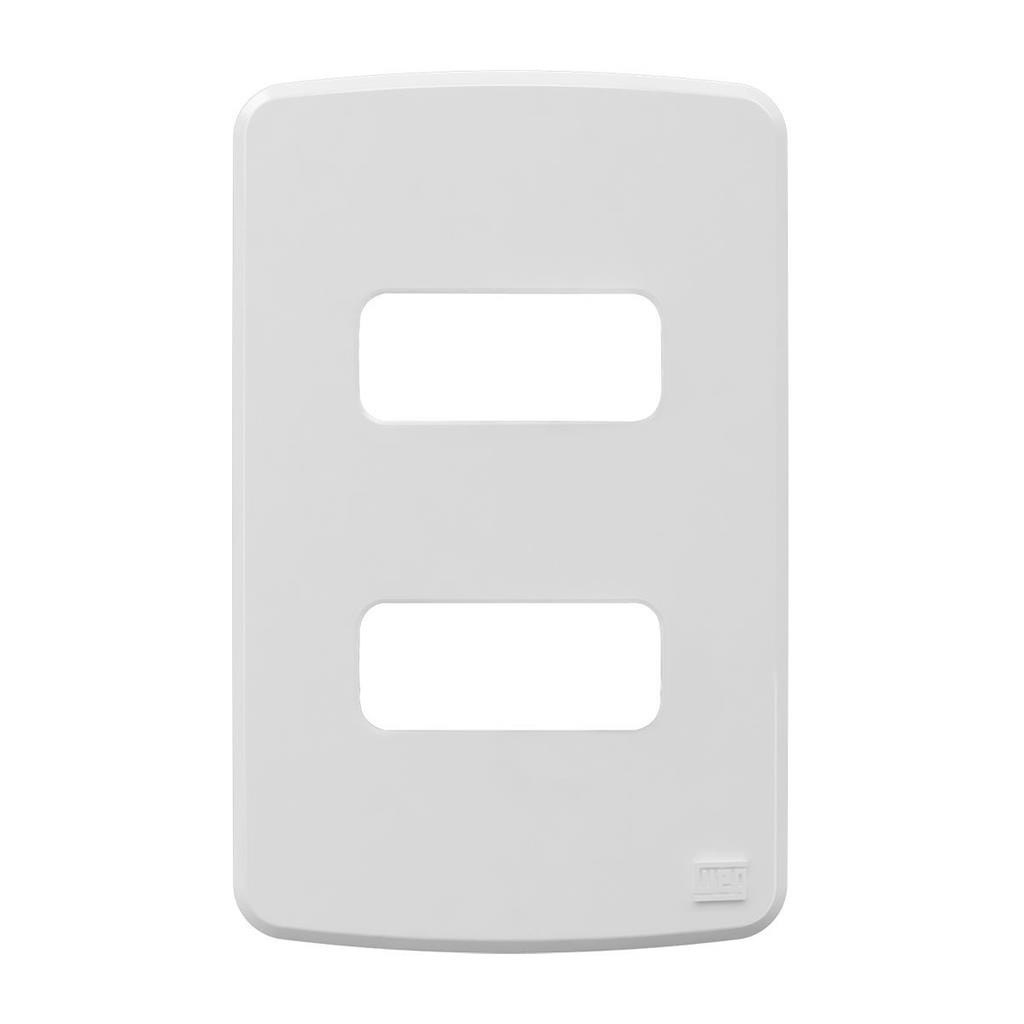 Placa Acabamento 4X2 2 Postos Separado Branco Compose Weg
