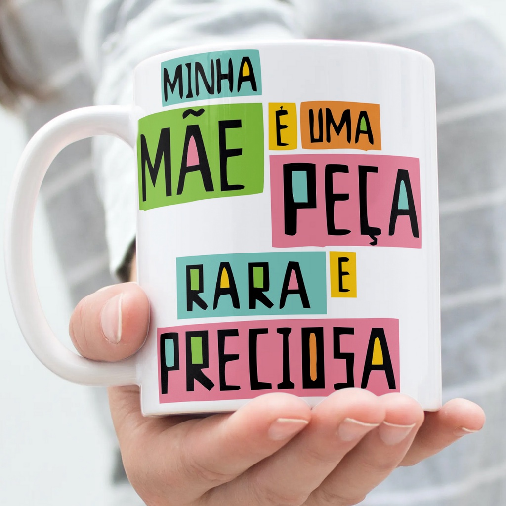 Caneca de Porcelana Minha Mãe é Uma Peça Dia das Mães Personalizada Presente em Oferta na Shopee