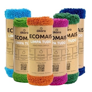 Pano De Limpeza Microfibra Multiuso Akora Limpa Tudo Fácil Ecomais