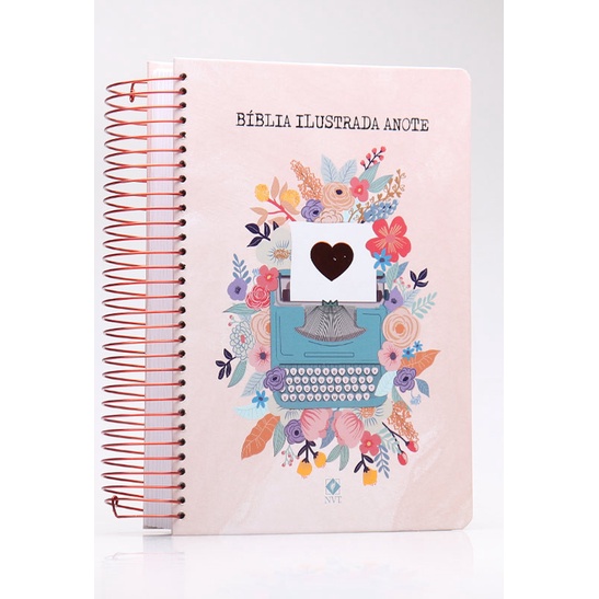 Bíblia Ilustrada Anote NVT Espiral Capa dura Florescer em Oferta na Shopee