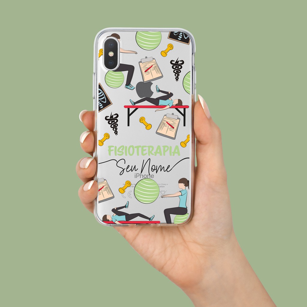 Capa Capinha de Celular Personalizada com sua Profissão - Fisioterapia