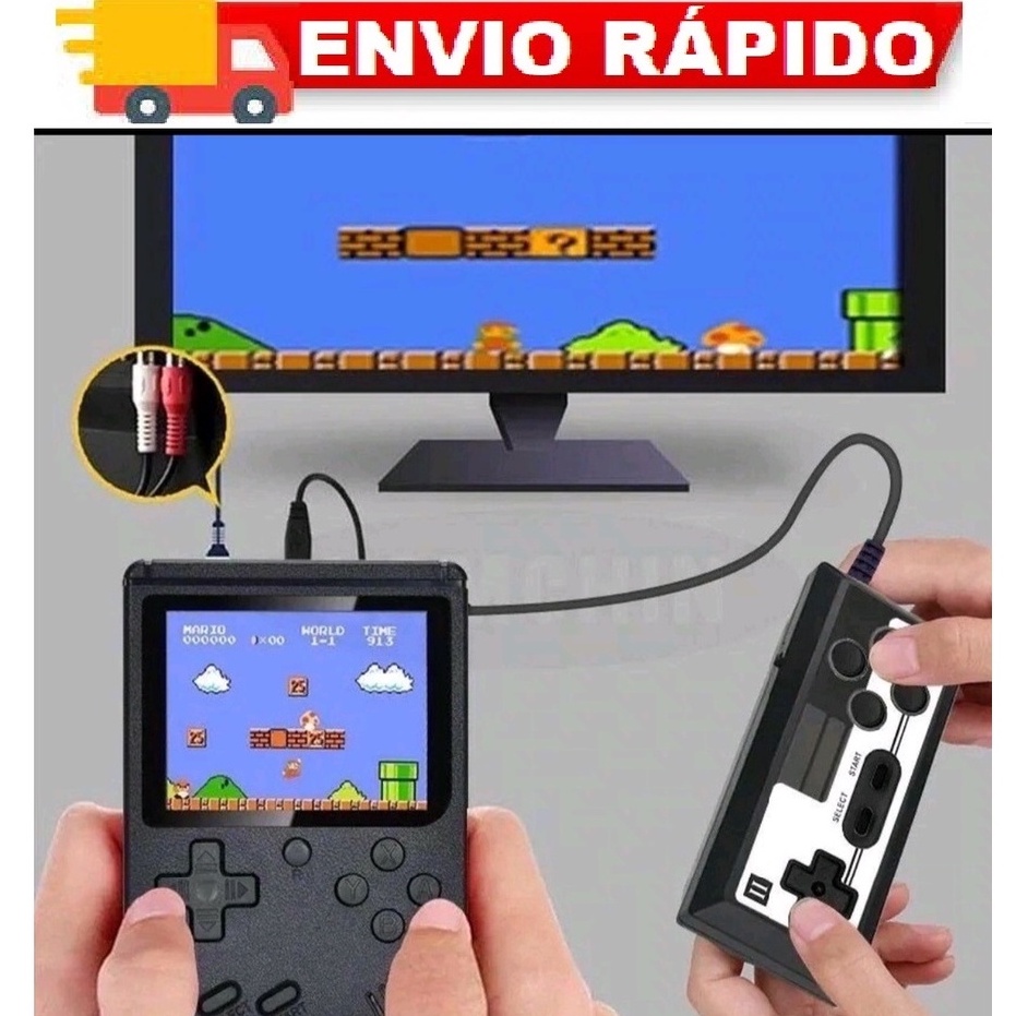Video Game Portátil SUP Com Controle 2 Jogadores 400 Jogos Mario Pac man Donken Mini Box Plus super mini video game emulador tv