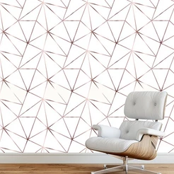 Papel de Parede Adesivo Geometrico Zara Branco Vinilico Autocolante