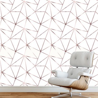 Papel de Parede Adesivo Geometrico Zara Branco Vinilico Autocolante