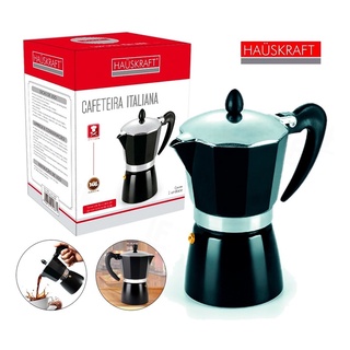 Cafeteira Haüskraft 6 Xícaras Manual Preta Italiana