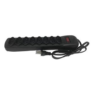 Extensão Elétrica Régua Filtro De Linha Fusível 8 Tomadas Cabo 80 Cm para Aquario Hack Tv Home Theater